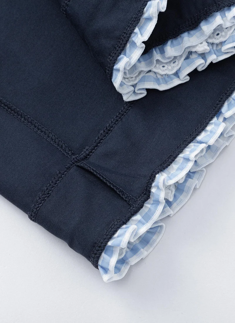 Balabala Navy Kids Girls Round v-neck long-sleeved T-shirt for Women | Best Price UAE